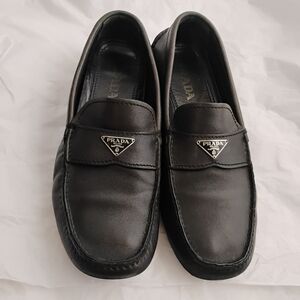 PRADA leather triangle logo Shoes men’s size uk 8.5 us 9.5